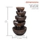 preview thumbnail 3 of 9, Alpine Corporation 34" Tall Outdoor 5-Tier Modern Bowl Cascading Waterfall Fountain with LED Lights