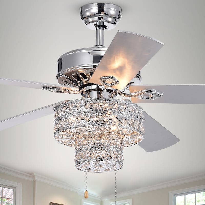 Chrome 52 inch 5 Blade Ceiling Fan