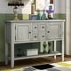 preview thumbnail 7 of 61, Vintage Elegant Style Buffet Sideboard Console Table with 4 Storage Drawers, 2 Cabinets & Bottom Shelf (Antique Gray)