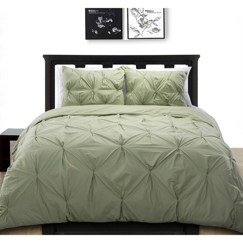 Cottonpure 100-percent Cotton Pintuck Duvet Cover Mini Set