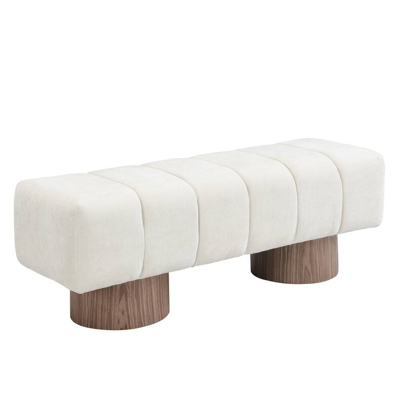 Modern Bench with Tufted Cushionon,Space-Saving Solution for Apartments