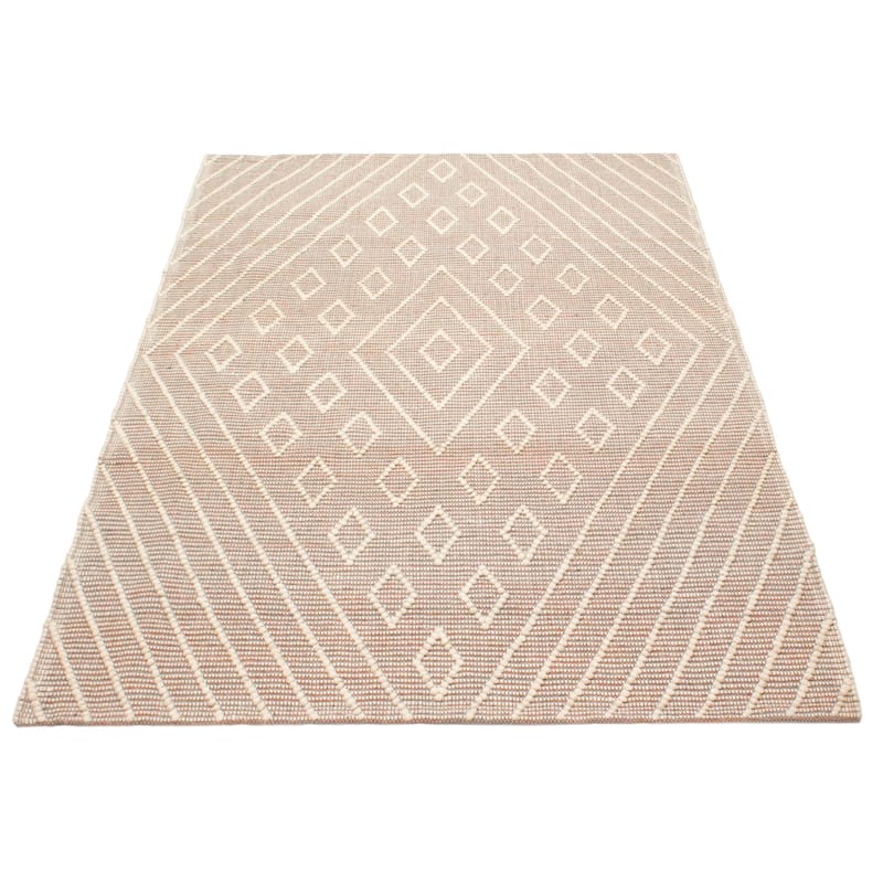 ECARPETGALLERY Braid weave Sienna Cream Wool Rug - 6'0 x 8'8