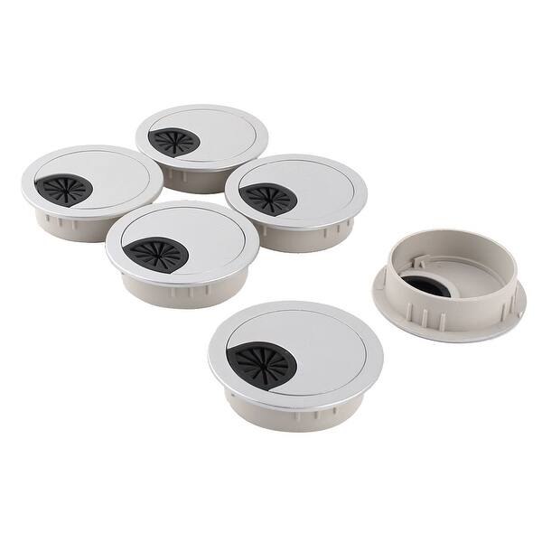 Shop 4pcs 51mm Dia Plastic Computer Desk Table Grommet Wire Cord