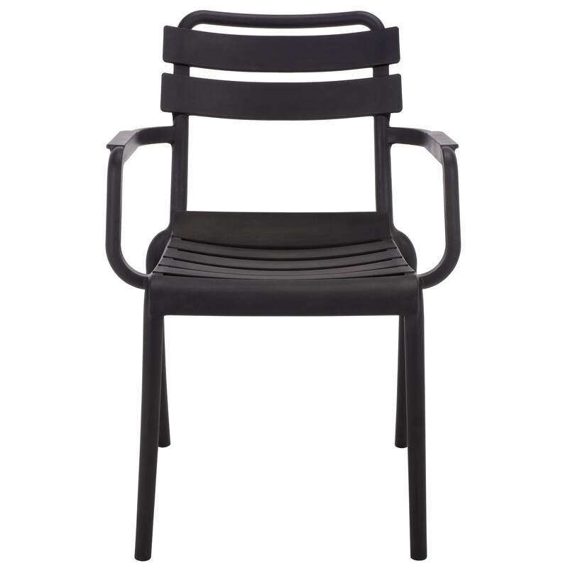 SAFAVIEH Outdoor Living Sarah Stacking Dining Armchair (Set of 2) - 21"W x 23"D x 32"H