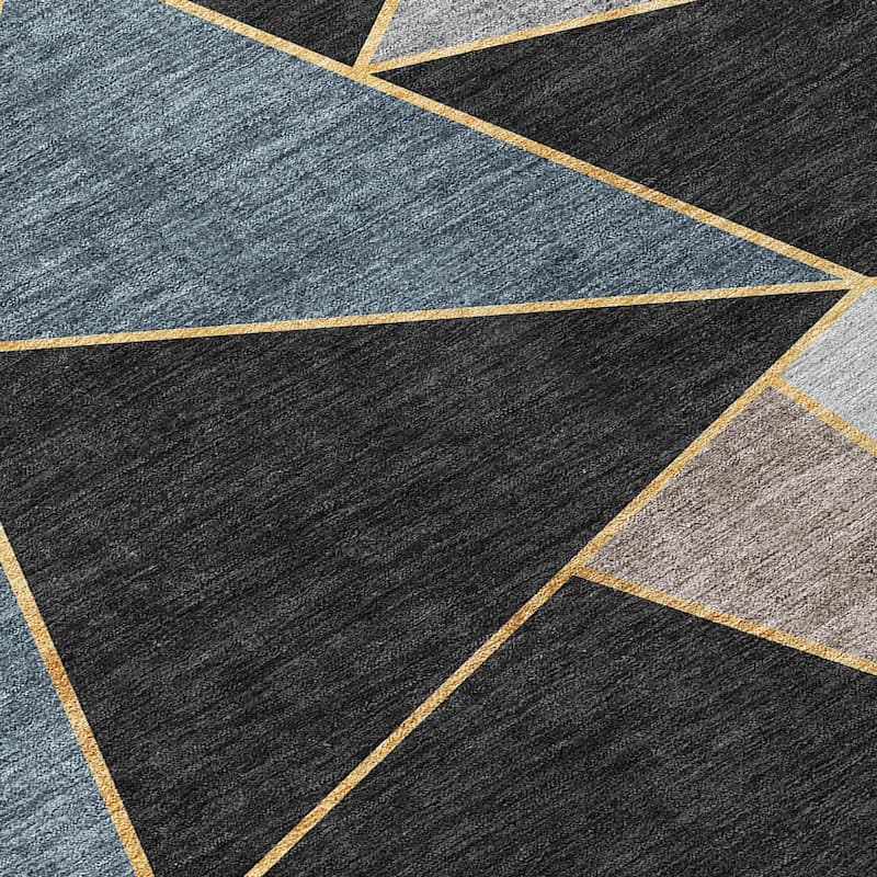 HomeRoots Geometric Transitional Rectangle Outdoor Rug