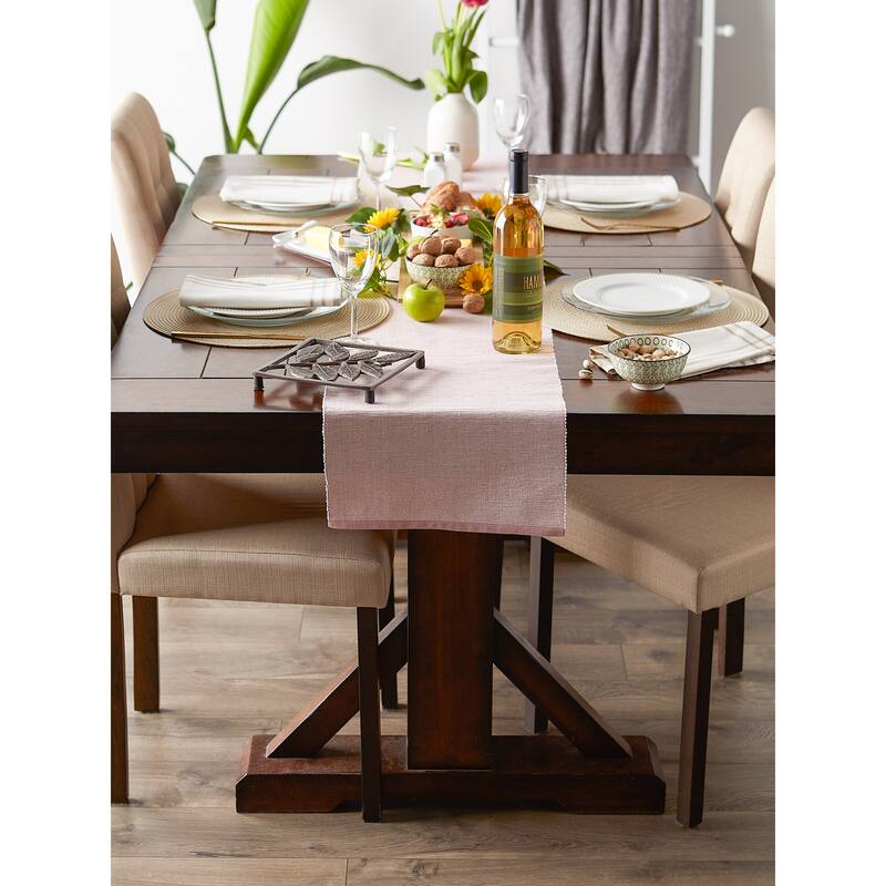 DII Mineral Eco-Friendly Chambray Fine Ribbed Table Runner 13x72 inches
