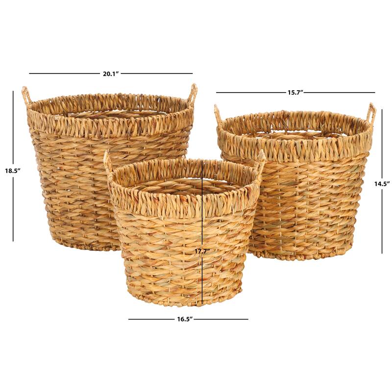 SAFAVIEH Francelyne Set Of 3 Storage Baskets (Fully Assembled) - 20.1 In. W x 20.1 In. D x 18.5 In. H - 20Wx20Dx19H