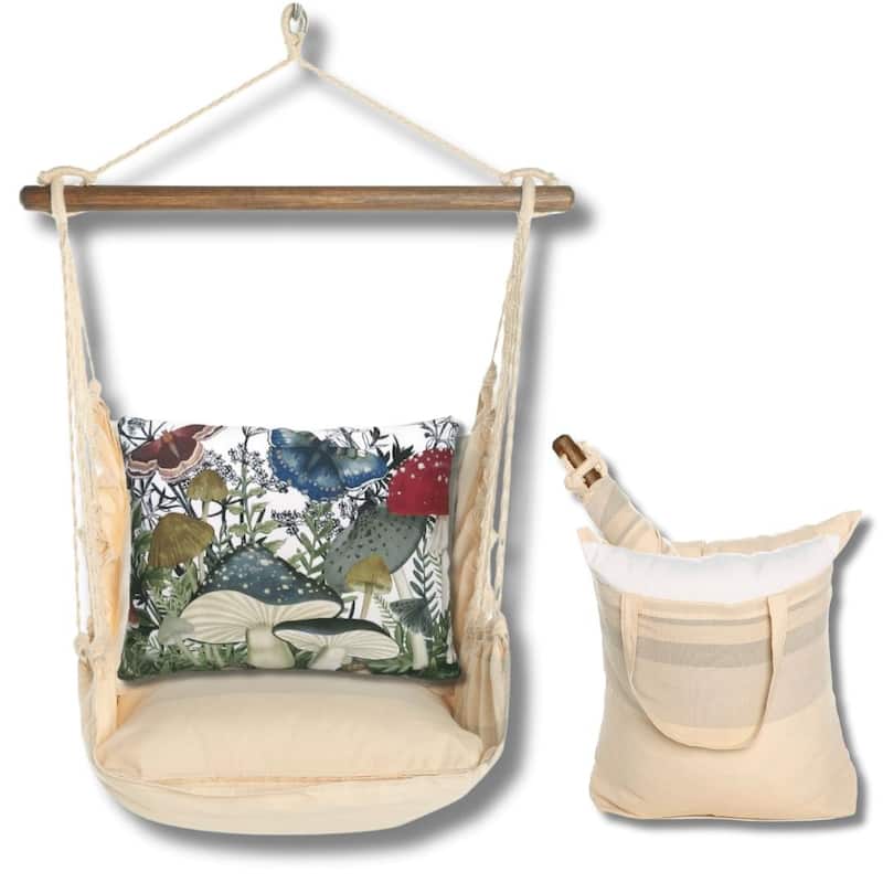 Magnolia Casual Swing Set 4 piece - Magnolia Stripe w/ Botanical Mushrooms 2