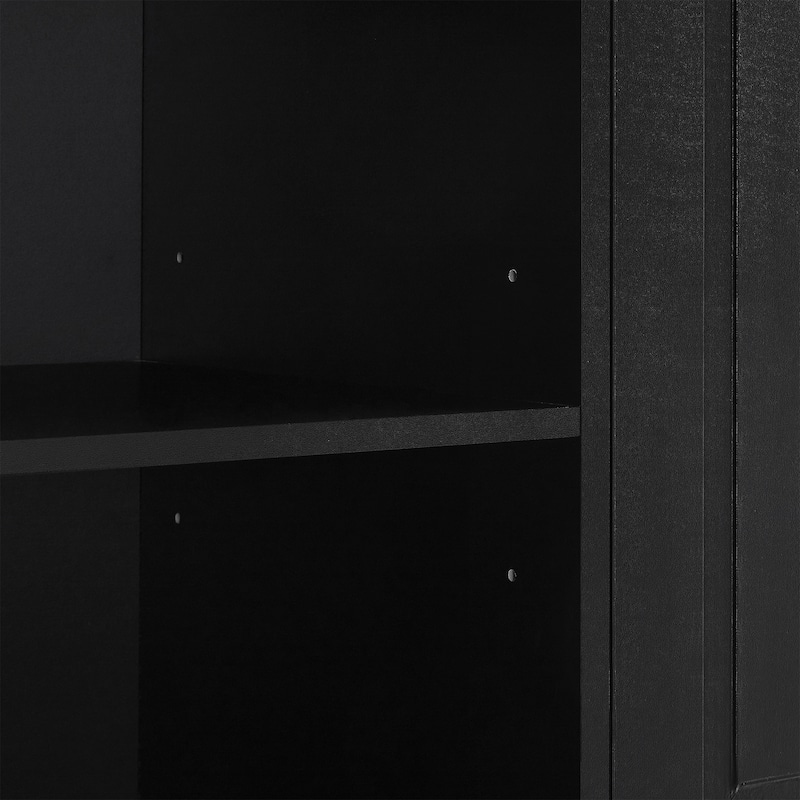 Free Standing Tall Storage Cabinet Floor Cabinet for Bathroom with Adjustable Shelves, Large Flip-Out Basket & Enclosed Cabinets
