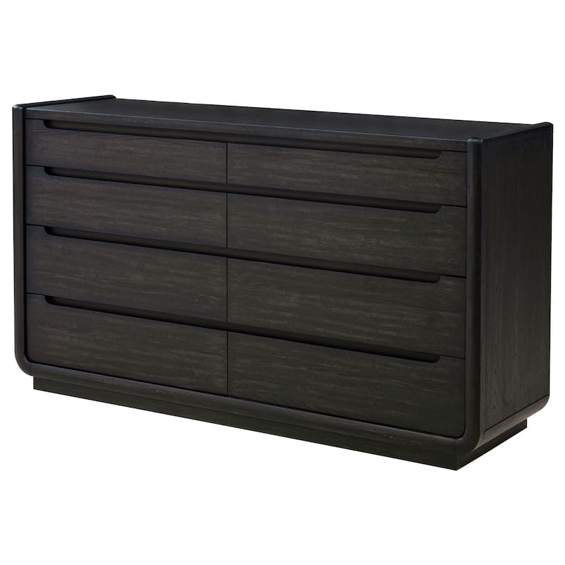 Leandro 8-drawer Bedroom Dresser with Mirror Burnished Black