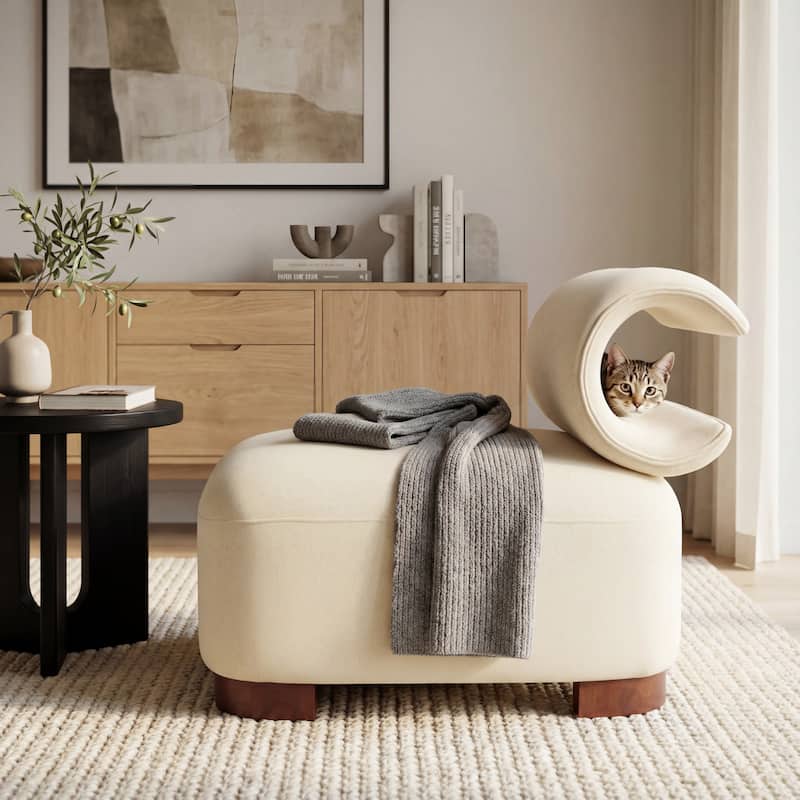 Christopher Knight Home - Nerida Modern Upholstered Accent Chair with Pet-Friendly Fabric - Beige