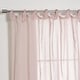 preview thumbnail 30 of 39, Aurora Home Textured Faux Linen Romantic Tie Top Curtain Panel Pair