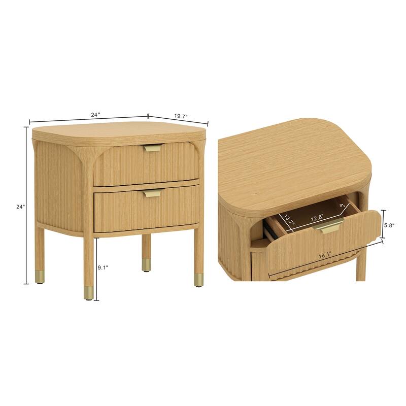 Manhattan Comfort Park 24 Inch Nightstand