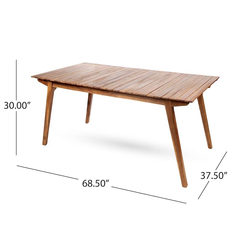 Taiga Outdoor 69-inch Rectangle Wood Dining Table by Christopher Knight Home - 68.50"L x 37.50"W x 30.00"H