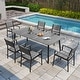 preview thumbnail 61 of 67, Pellebant Patio Dining Table Rectangular Aluminum Outdoor Table