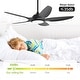 preview thumbnail 21 of 60, 48in/52in/66in/72in/84in Industrial Matte Black Large Windmill Ceiling Fan with Light and Remote