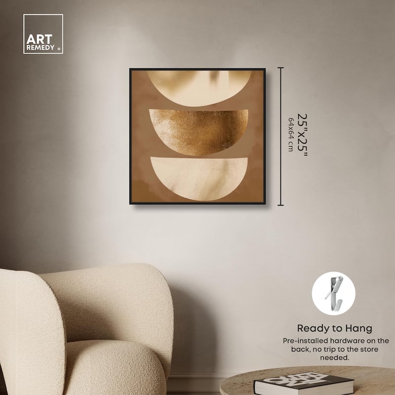 Golden Crescents I Canvas by Art Remedy