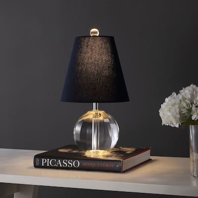 Goddard 16" Crystal Ball/Metal LED Table Lamp, By JONATHAN Y