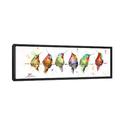 iCanvas "Hummers On A Wire" by Dean Crouser Framed Canvas Print