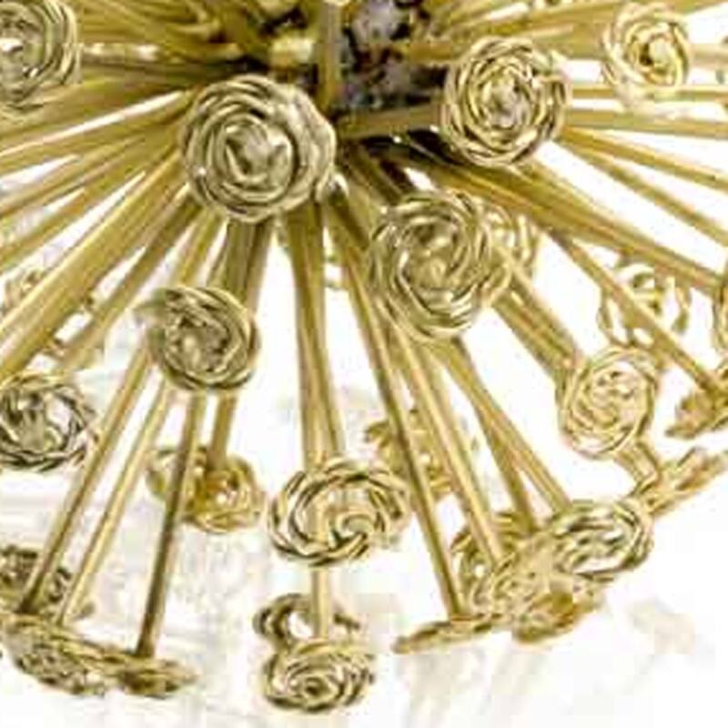 HomeRoots Set of Two Gold Cast Iron Decorative Spiky Sphere Tabletop Sculptures - 6.5' X '6.5' X '6.5