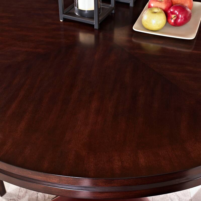 Hampton Dark Brown Cherry and Bonded Leather Dining Set by Greyson Living