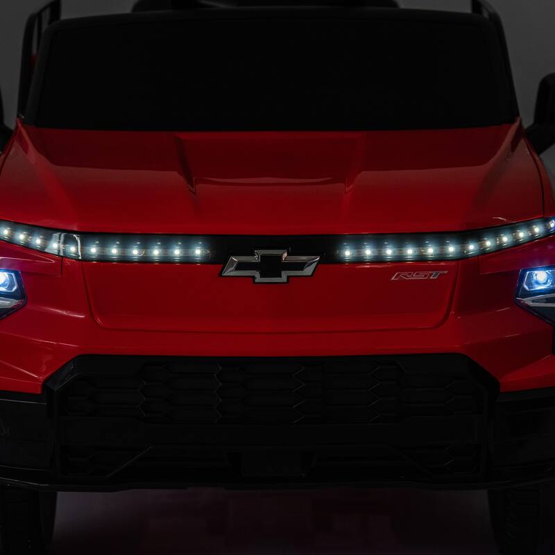 24V Kids Ride On Car, Licensed Chevrolet Silverado, MP3, LED Lights & Power Display.