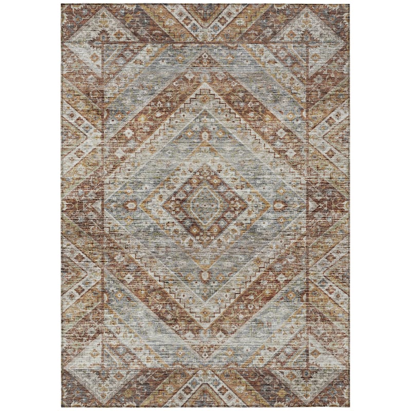 Machine Washable Indoor/Outdoor Traditional Ali Chantille Rug
