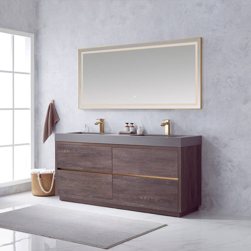 Miseno MV703072 Huesca 72" Free Standing Double Basin Vanity Set with