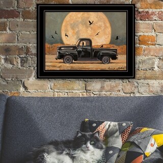 TrendyDecor4U Farmhouse "Harvest Moon" Framed Print Wall Art by Bonnie ...