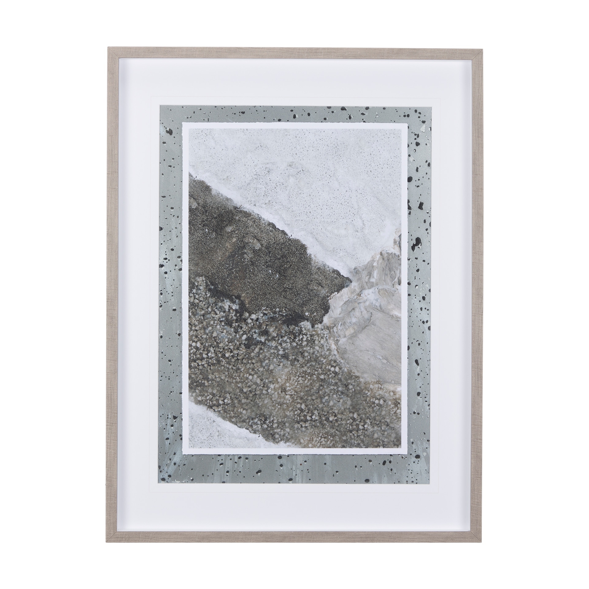 Mudslide II by Mercana Studio a Hand Embellished Textured Framed Art Print Matted under Glass