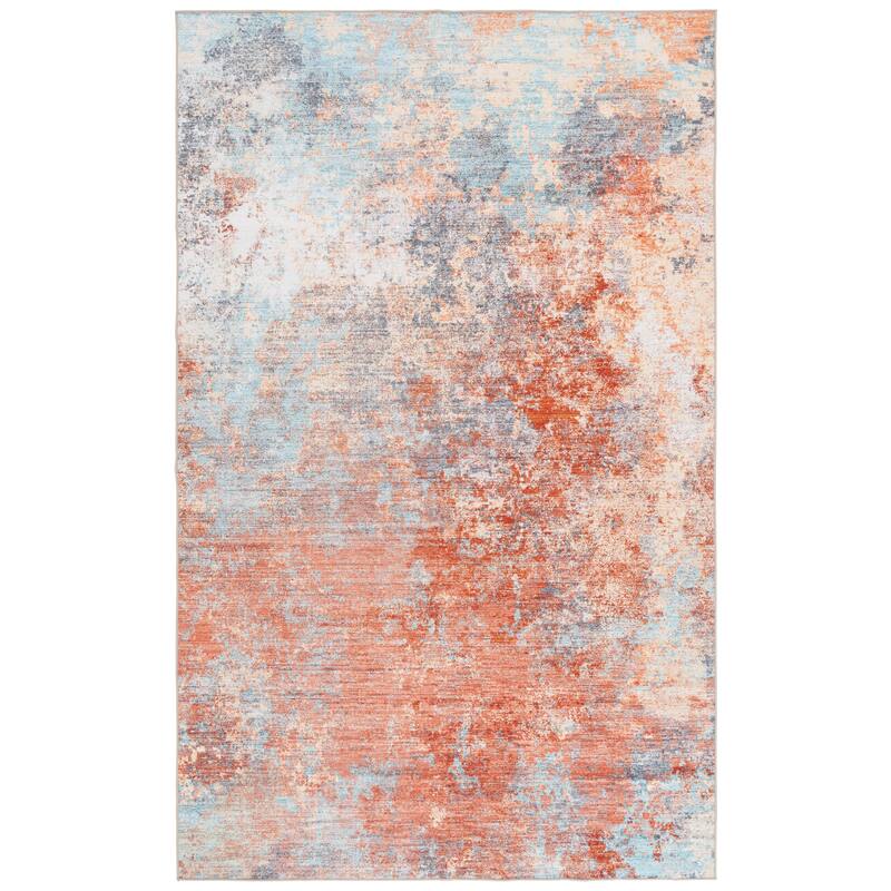 SAFAVIEH Malibu Aldona Modern & Contemporary Rug - 5' x 8' - Rust/Aqua