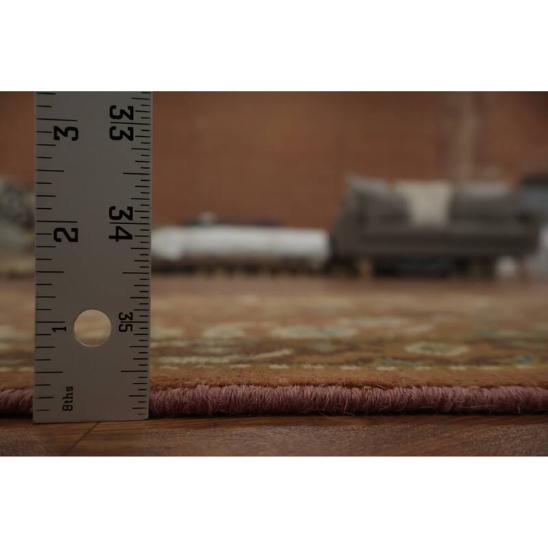 Hand Knotted Oriental 100% Wool Carpet Traditional All-Over Oranges & Rust Ziegler Area Rug - 3' 0'' X 1' 11''