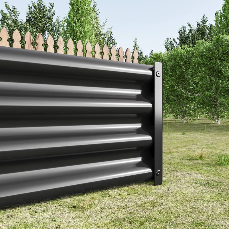 Metal Raised Rectangle Planter Beds for Plants, Metal Oval Raised Garden Bed Planter
