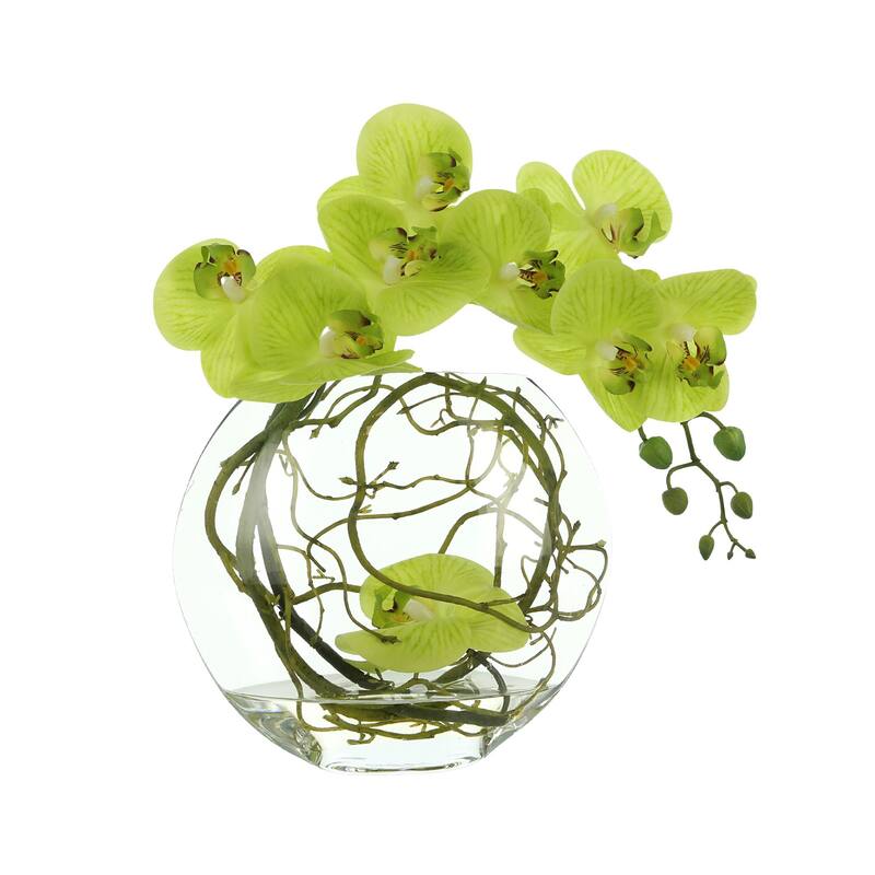 Orchid Floral in Glass Vase