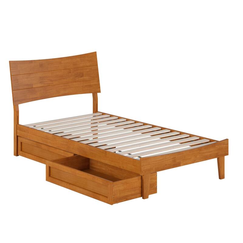 Phoenix Wood Platform Bed with Storage Drawers