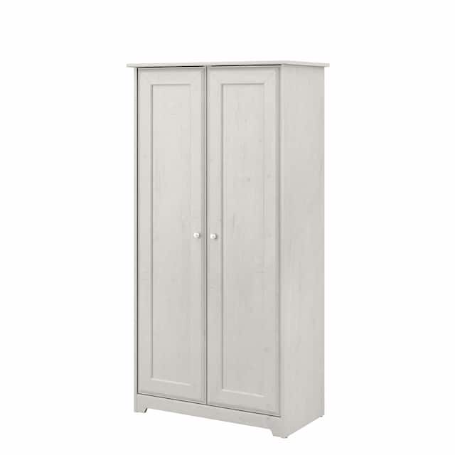 Cabot Espresso Oak Tall Storage Cabinet with Doors