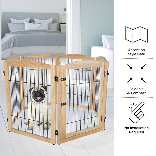 dimension image slide 2 of 4, PETMAKER 6-Panel Foldable Pet Gate - N/A