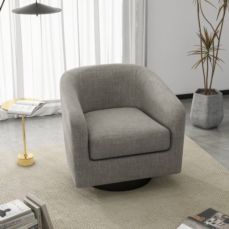 UIXE 360° Swivel Barrel Accent Chair Armchair For Living Room