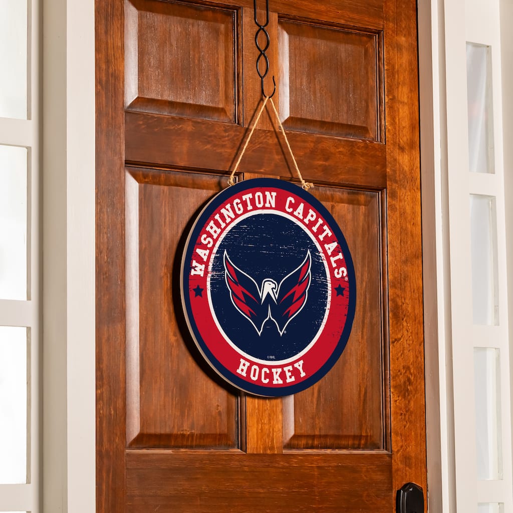 Washington Capitals Wooden Door Decor Wall Sign - Multi-Color