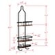 preview thumbnail 15 of 14, Utopia Alley Tia Rustproof Teak Overhead Shower Caddy with 3 Shelves, Hanging Shower Head Organizer, Black & Chrome Finish