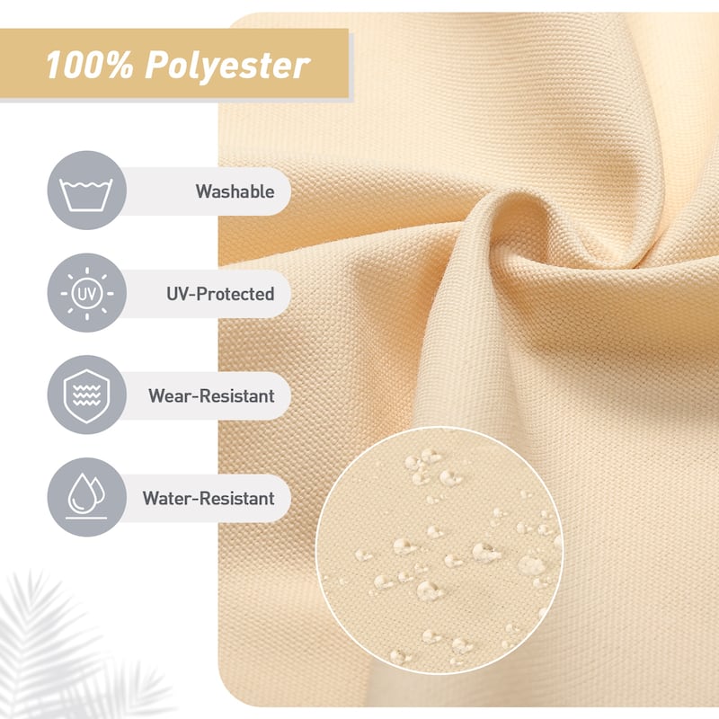 Aoodor Patio High Back Chair Cushions Set of 2