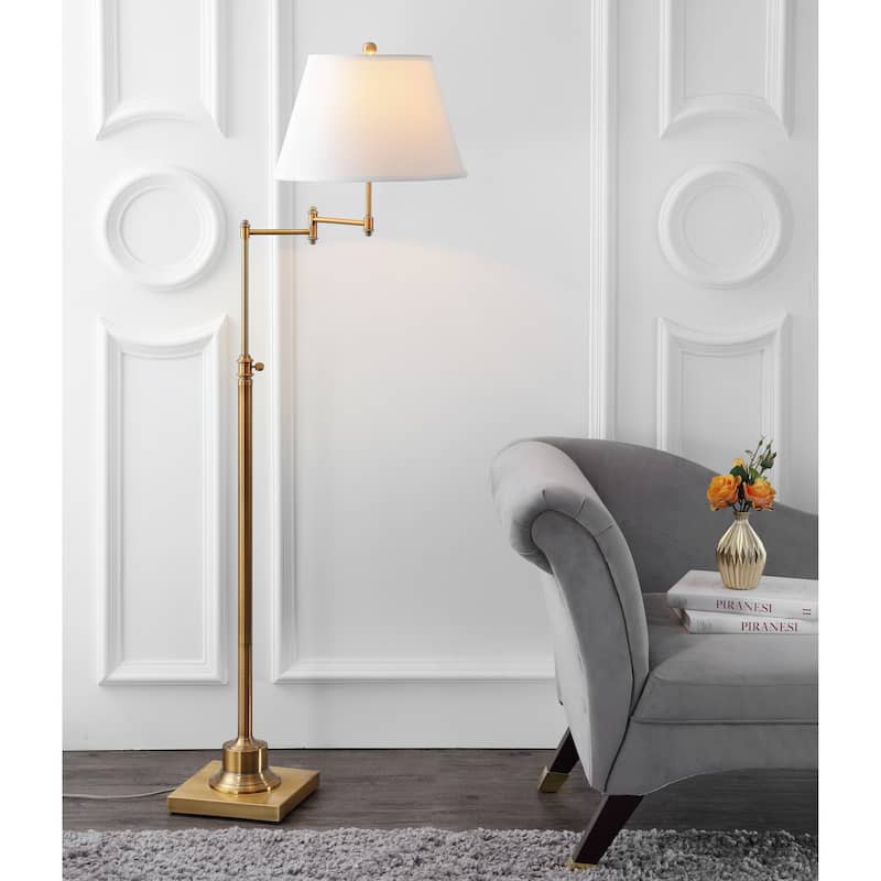 SAFAVIEH Lighting Tracee 60-inch Swivel Gold Floor Lamp - 16"x16"x54.5-68.5" - 16Wx16Dx69H