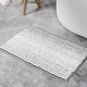 preview thumbnail 21 of 35, Ombre Chenille Non-Slip Bath Rug 16"Wx24"L - Grey