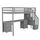 preview thumbnail 37 of 36, Multifunctional Design Wood Loft Bed with Maximized space, Built-in Desk and Drawers, Twin Size