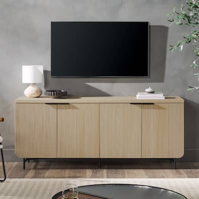 Middlebrook Minimal Fluted Four-Door Buffet Sideboard