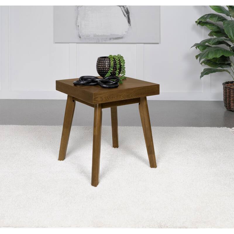 Hayward Walnut End Table with Diamond Parquet