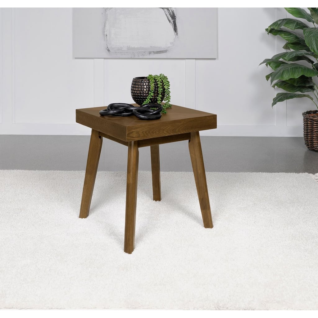 Hayward Walnut End Table with Diamond Parquet