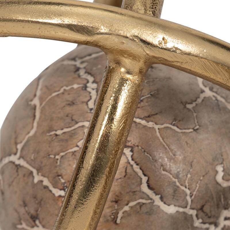 Sagebrook Home 7/8" Solaro Metal Orbs, Decorative Centerpiece Home Decor Accents, Set of 2