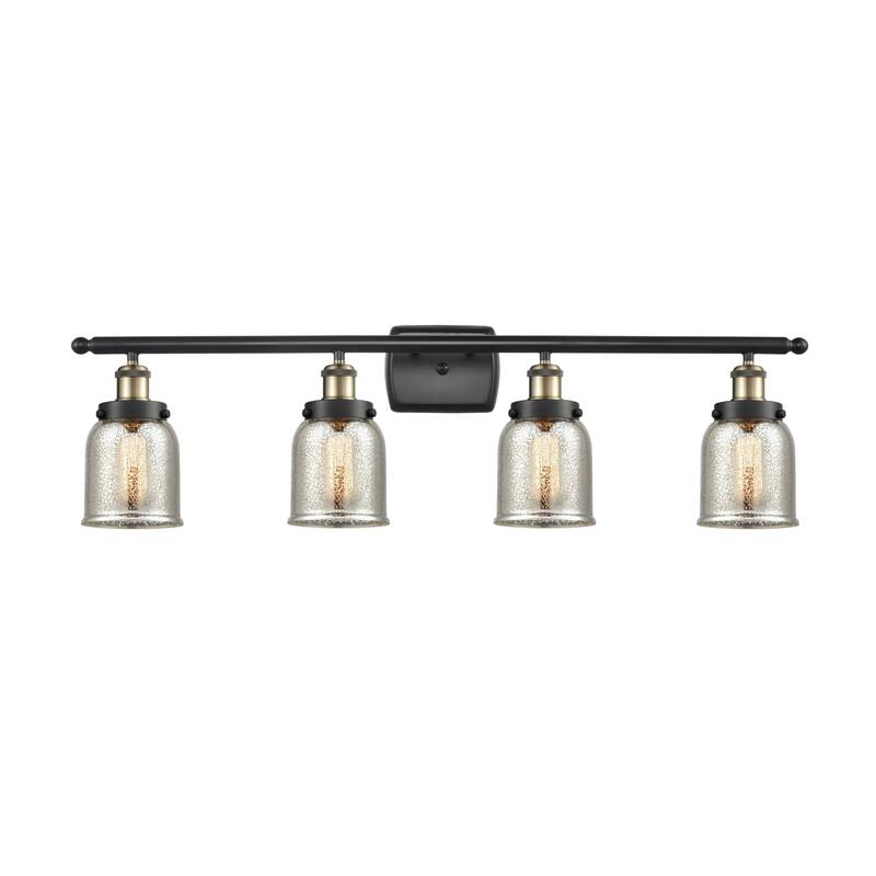 Innovations Lighting 916-4W-12-36 Bell Vanity Bell 4 Light 36" Wide - Black Antique Brass / Silver Plated Mercury