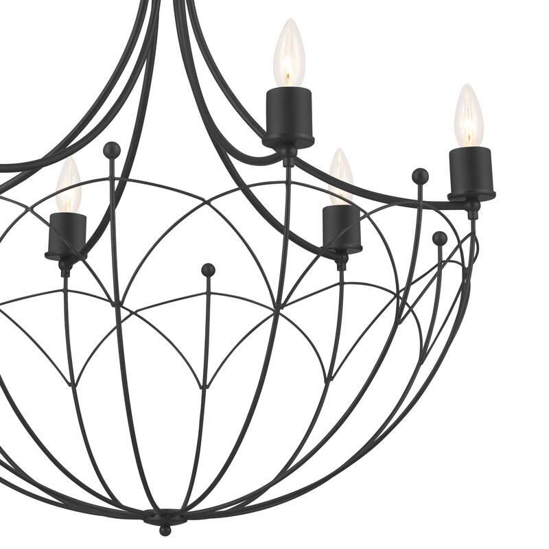 Kichler Lighting Topiary 28 inch 6-Light Chandelier Textured Black